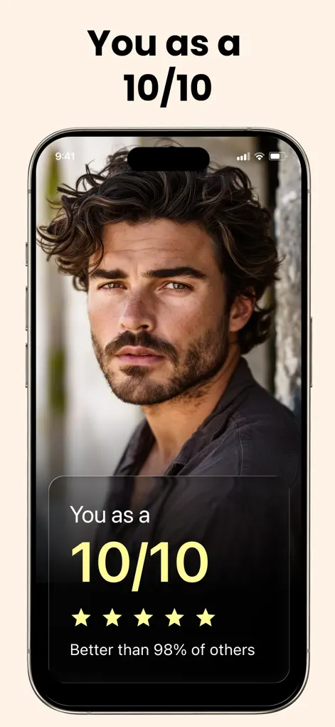 Attractiveness ratings breakdown by facial feature in LooksBoost AI